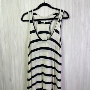 THE GREAT. Striped racerback maxi dress xs